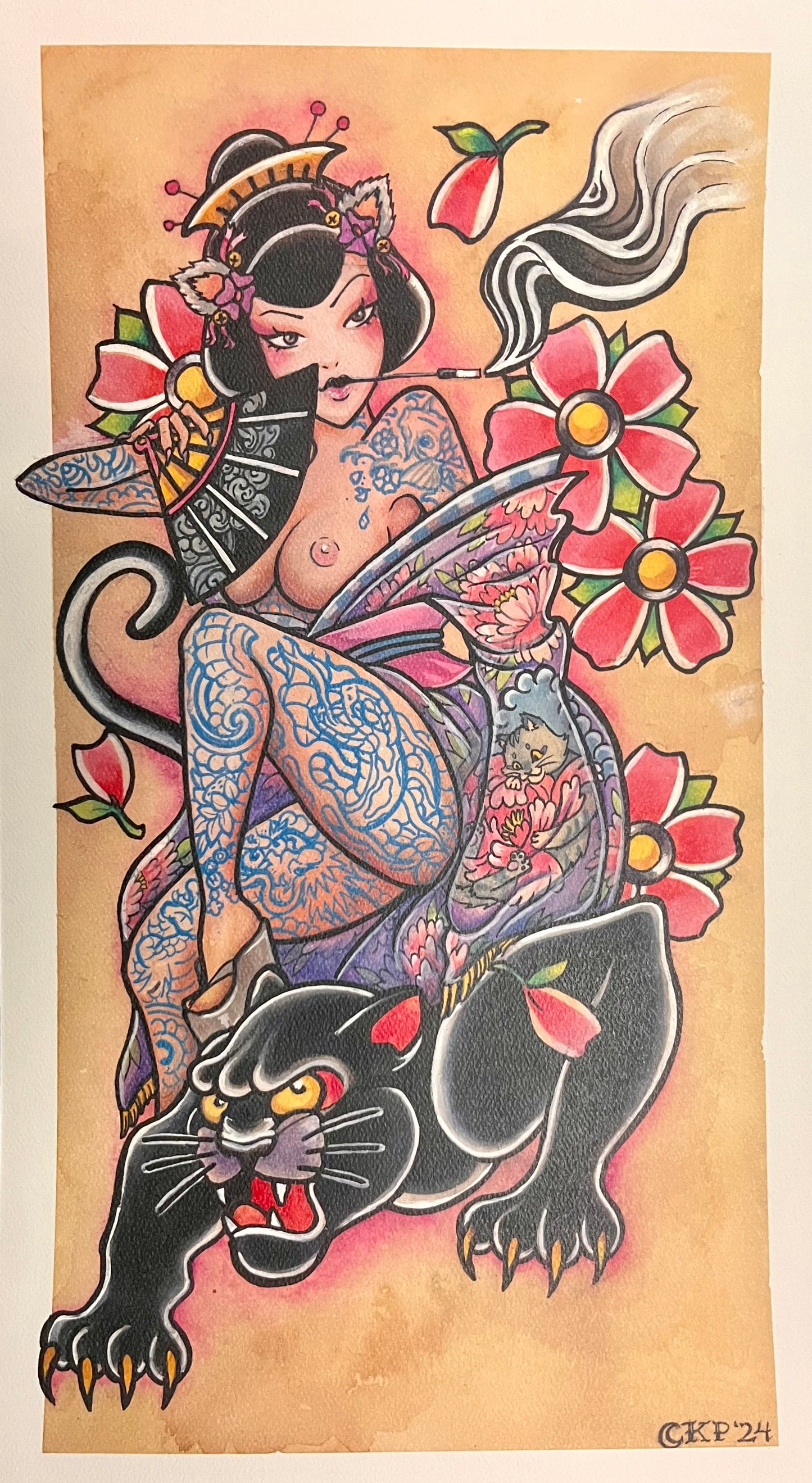 Geisha lady- Art Prints