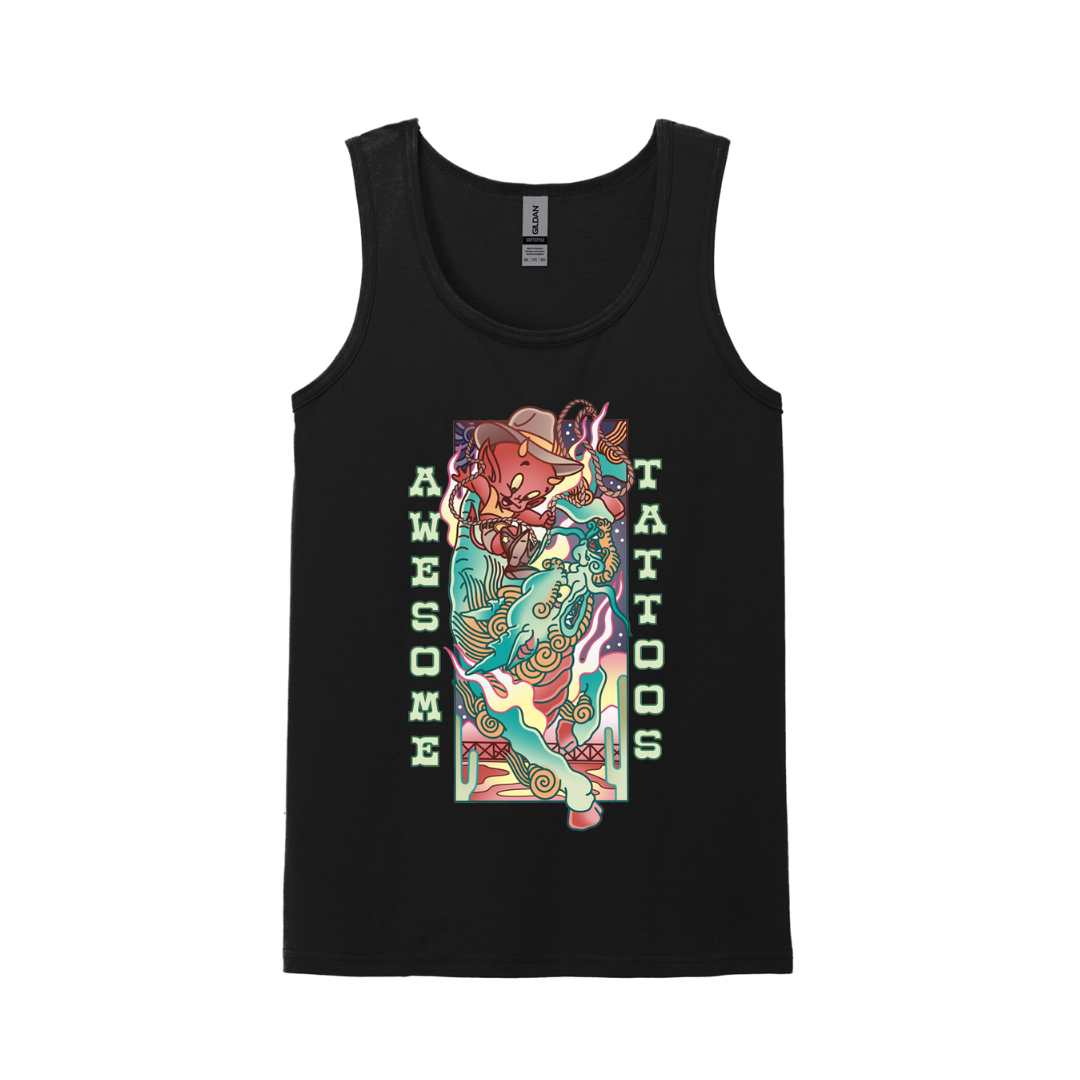 Awesome Tattoos Black Graphic Tank Top