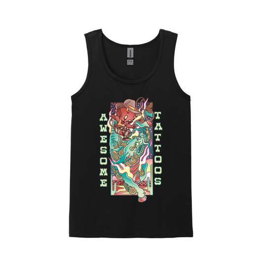 Awesome Tattoos Black Graphic Tank Top